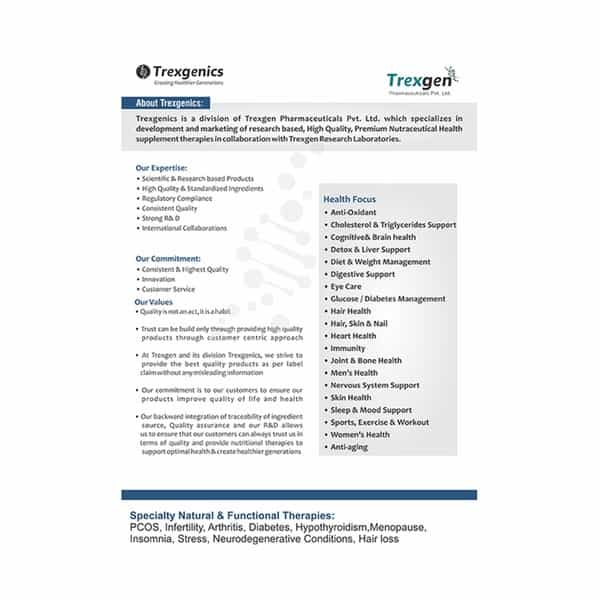 Trexgenics Testogen-10X Natural Testosterone Booster Veg Capsules - 60 Capsules