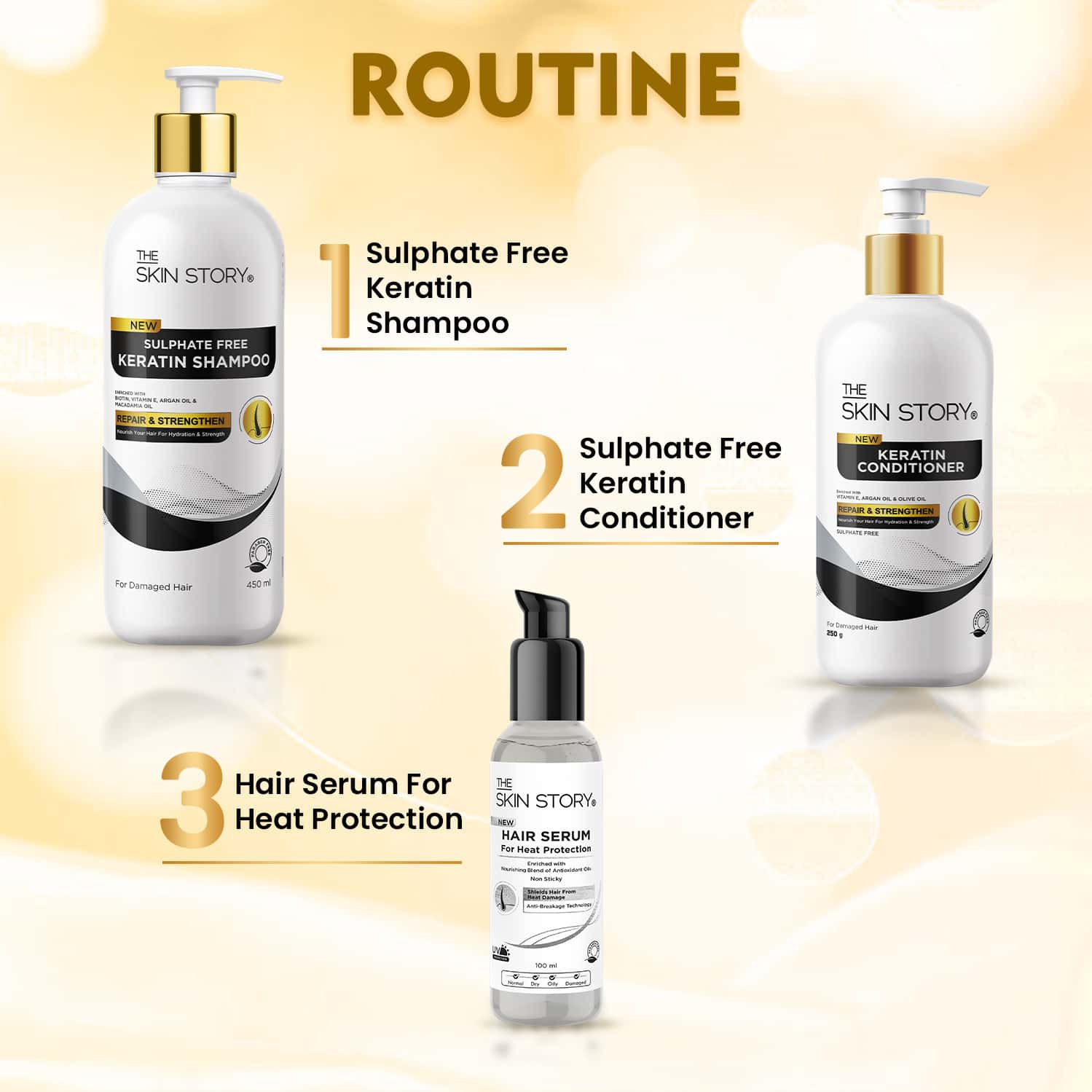 Buy THE SKIN STORY HEAT PROTECTION HAIR SERUM, 100ML Online & Get Upto