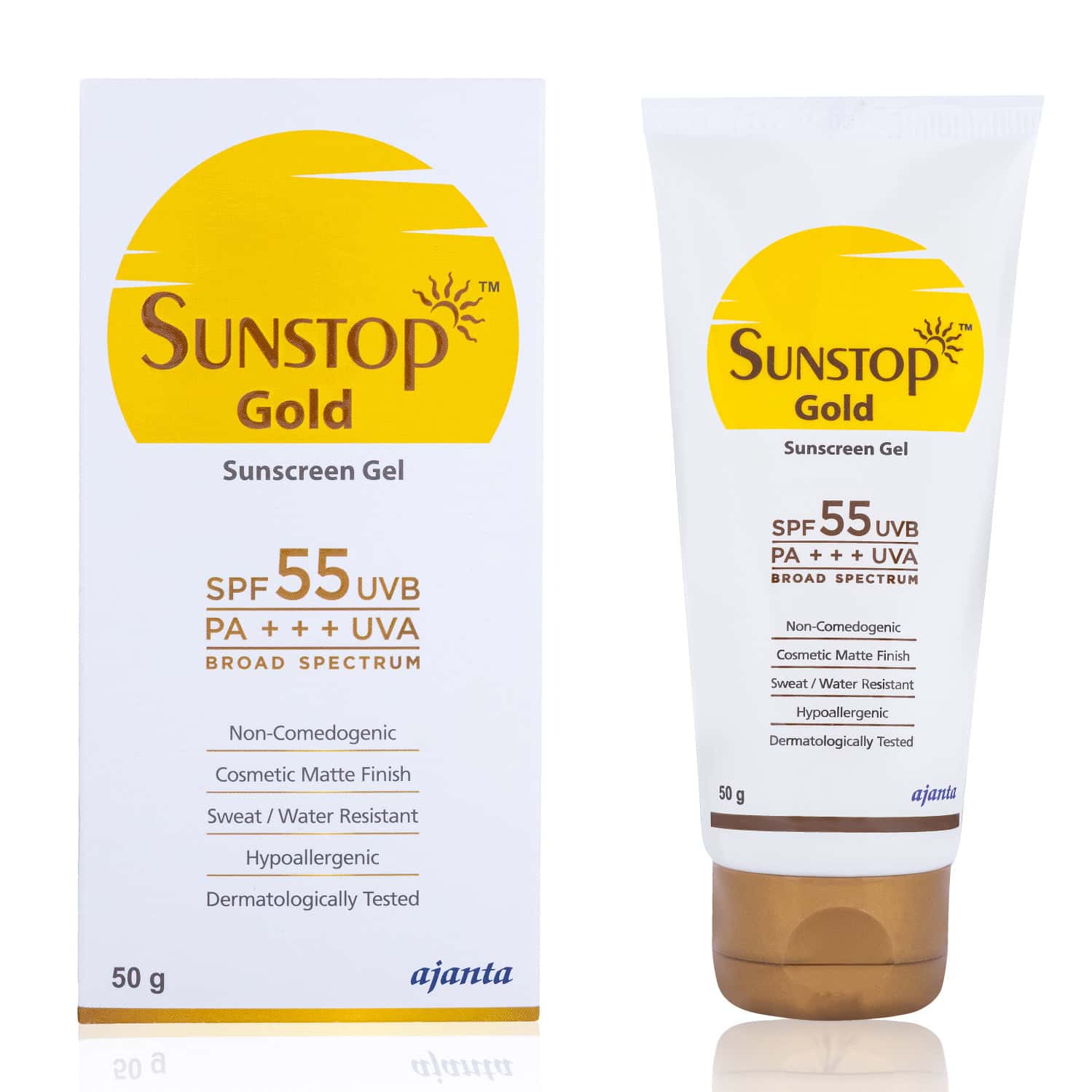 Sunstop Gold Spf 55 Sunscreen Gel 50 Gm