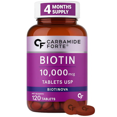 Carbamide Forte Biotin 10000mcg 120 Veg Tablets