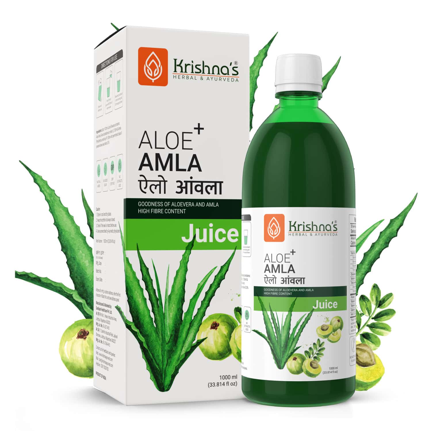 Krishna's Aloe Vera Amla Mix Juice - 1 Litre