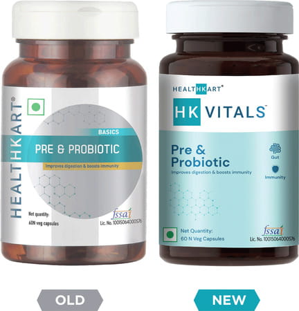 Healthkart Pre & Probiotics Unflavoured - 60 Capsules
