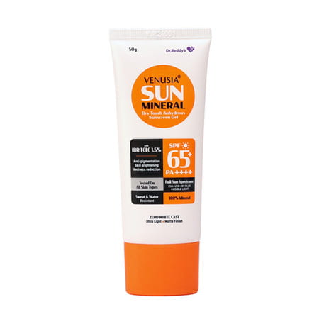 Venusia Sun Mineral Sunscreen Spf 65+ For All Skin Types 50 Gm