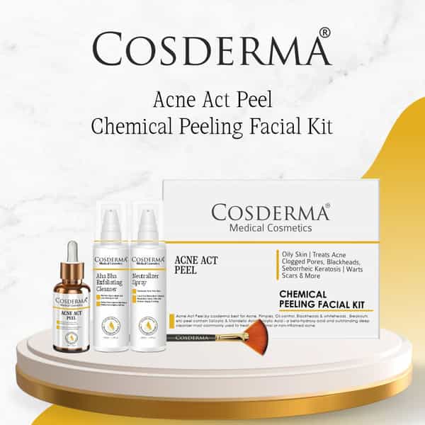Cosderma Acne Act Peel Kit For Professional Oily Skin & Texture Care | Cosmetic Exfoliation Solution