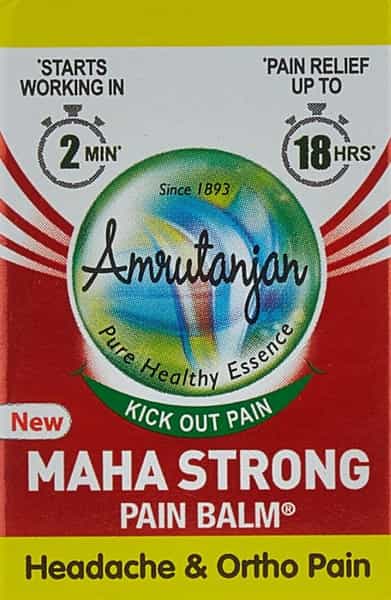 Amrutanjan + Mahastrong 2 Free Pain Relief Balm 22 X 8 Ml
