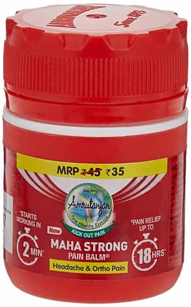 Amrutanjan + Mahastrong 2 Free Pain Relief Balm 22 X 8 Ml