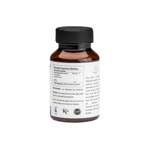 Bixa Botanical Mulethi Extract 60 Veg Capsules(450Mg) 25% Glycyrrhizin-Supports Respiratory Wellness