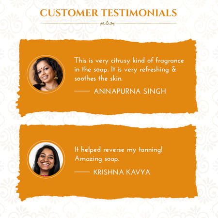 Khadi Essentials Vitamin C & Orange Handmade Ayurvedic Soap Anti-Tan & Glow - 100Gm*Pack Of 3