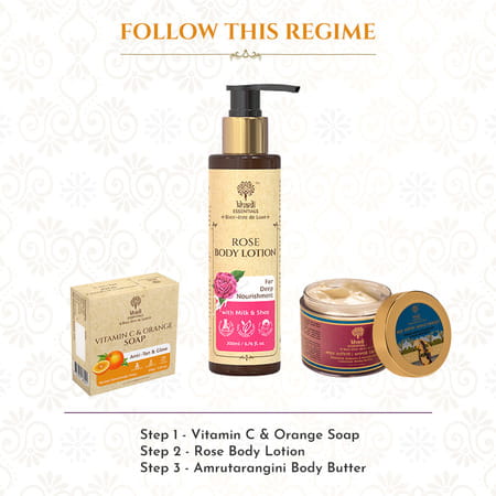 Khadi Essentials Vitamin C & Orange Handmade Ayurvedic Soap Anti-tan & Glow - 100gm*pack Of 3