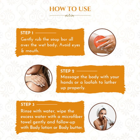 Khadi Essentials Vitamin C & Orange Handmade Ayurvedic Soap Anti-Tan & Glow - 100Gm*Pack Of 3