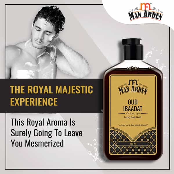 Man Arden Oud Ibaadat Luxury Body Wash Infused With Shea Butter & Vitamin E 250Ml