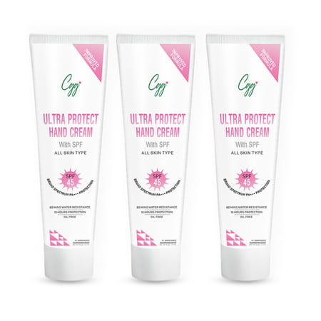 Cgg Cosmetics Ultra Protect Hand Cream Spf 45 Broad Spectrum Pa+++ Protection 30 Gm ( Pack Of 3)
