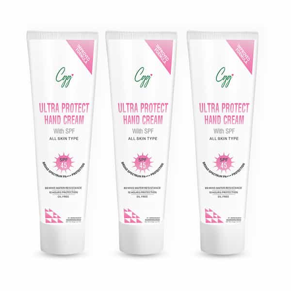Cgg Cosmetics Ultra Protect Hand Cream Spf 45 Broad Spectrum Pa+++ Protection 30 Gm ( Pack Of 3)