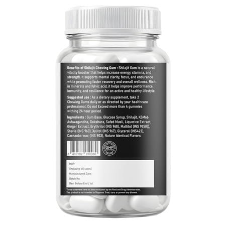 Supplenex Pure Himalayan Shilajit/Shilajeet Gummies With Fulvic Acid & Ksm 66 Ashwagandha | 30N