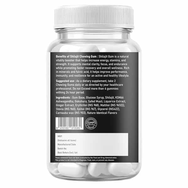 Supplenex Pure Himalayan Shilajit/Shilajeet Gummies With Fulvic Acid & Ksm 66 Ashwagandha | 30N