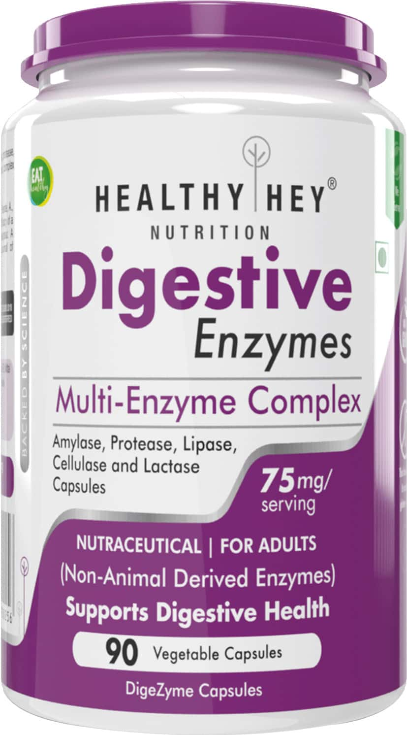 Healthyhey Digestive Enzyme - Multi-enzyme Complex - 90 Veg. Capsules