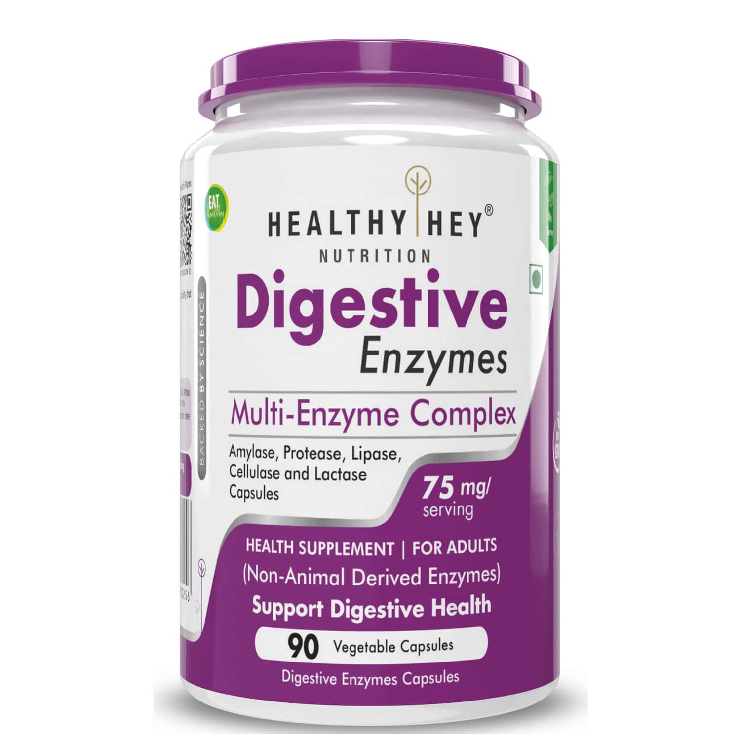 Healthyhey Digestive Enzyme - Multi-enzyme Complex - 90 Veg. Capsules