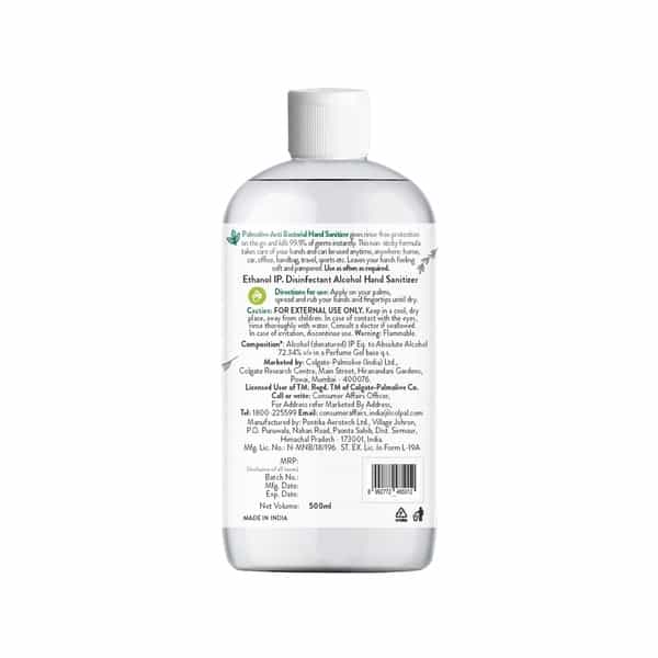 Palmolive Anti Bacterial Hand Sanitizer Bottle Of 500 Ml
