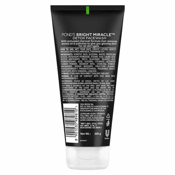 Pond's Pure Detox Anti-Pollution + Purity Facewash - 200 Gm