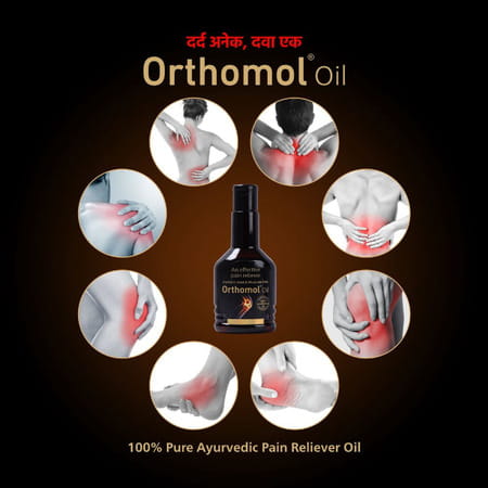 Orthomol Ayurvedic Pain Relief Oil For Joint Pain Muscular Pain - 100 Ml (Pack Of 3)