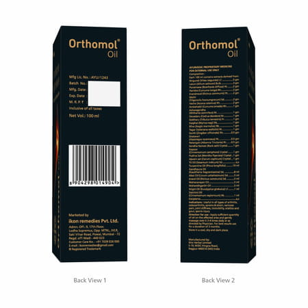 Orthomol Ayurvedic Pain Relief Oil 100 Ml | Fast Relief For Joint| Knee| Muscular Pain (Pack Of 2)