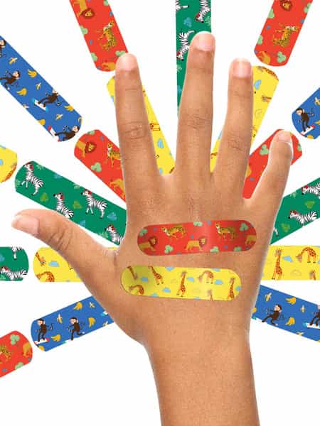 Ouchie Non-Toxic Printed Bandages - Orange - 20 Bandages