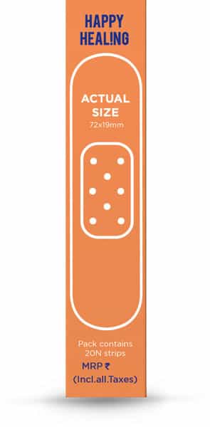 Ouchie Non-Toxic Printed Bandages - Orange - 20 Bandages
