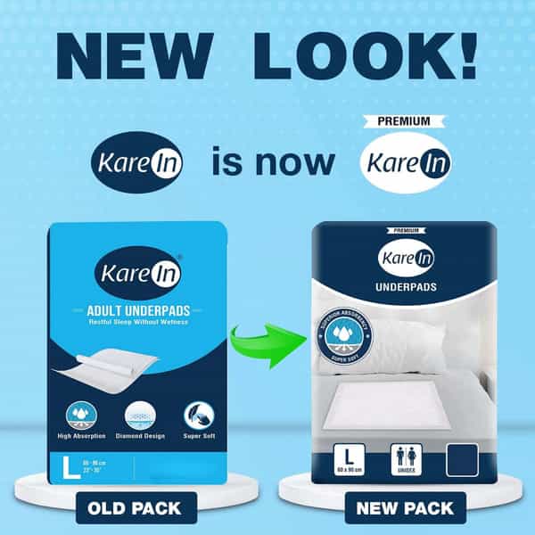Kare In Premium High Absorbency Underpads Unisex Large(60-90Cm) Pack Of 10