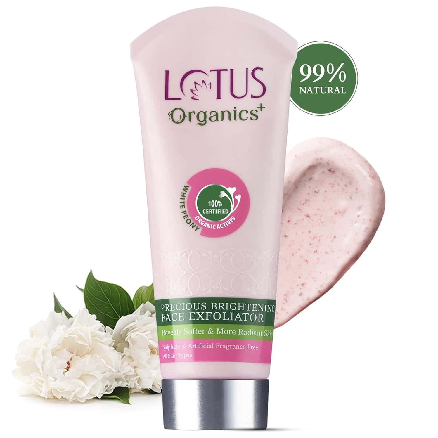 Lotus Organics+ Precious Brightening Face Exfoliator 100g