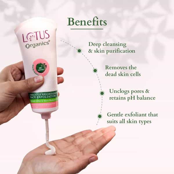 Lotus Organics+ Precious Brightening Face Exfoliator 100G