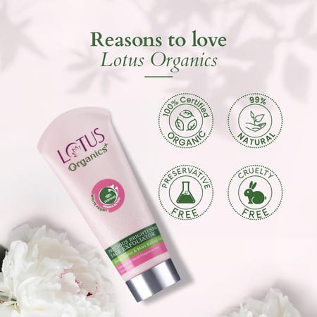 Lotus Organics+ Precious Brightening Face Exfoliator 100g