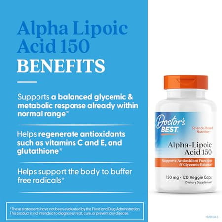 Doctor's Best Alpha-Lipoic Acid Capsules | 120 Count