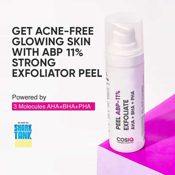Cos-Iq Abp 11% Beginner Friendly Exfoliating Peel Aha 6% | Ph4% | Bha 1% Peeling Solution