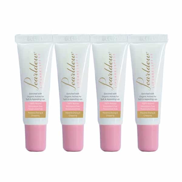 Pearldew Lip Care 10 Gm | With Rich Oils & Butters | Preservative Free (Pack Of 4)