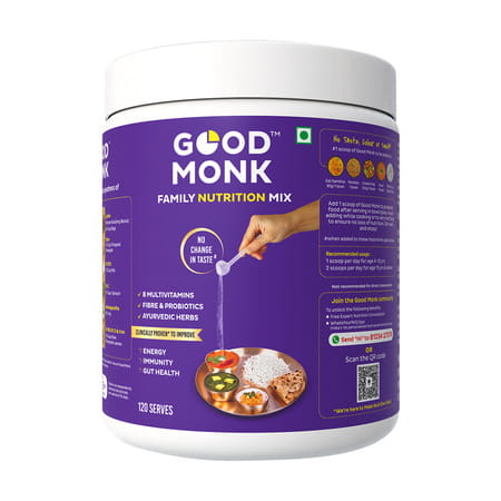 Good Monk Family Nutrition Mix | To Improve Energy | Immunity & Gut Health | 120 Serves