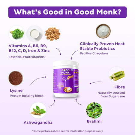 Good Monk Family Nutrition Mix | To Improve Energy | Immunity & Gut Health | 120 Serves
