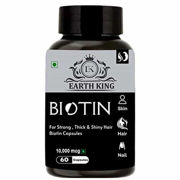 Earth King Biotin Capsule - 10000 Mcg 60 Capsules