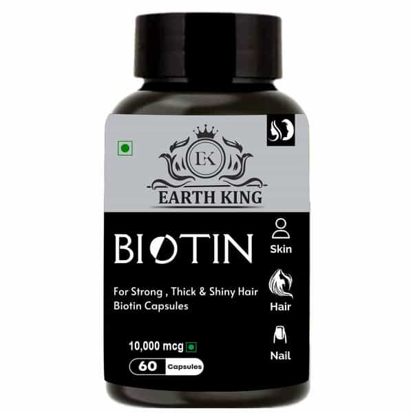 Earth King Biotin Capsule - 10000 Mcg 60 Capsules