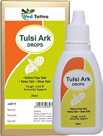 Ved Tattva Tulsi Ark 30ml | Panch Tulsi Ark Drops (Pack Of 5)