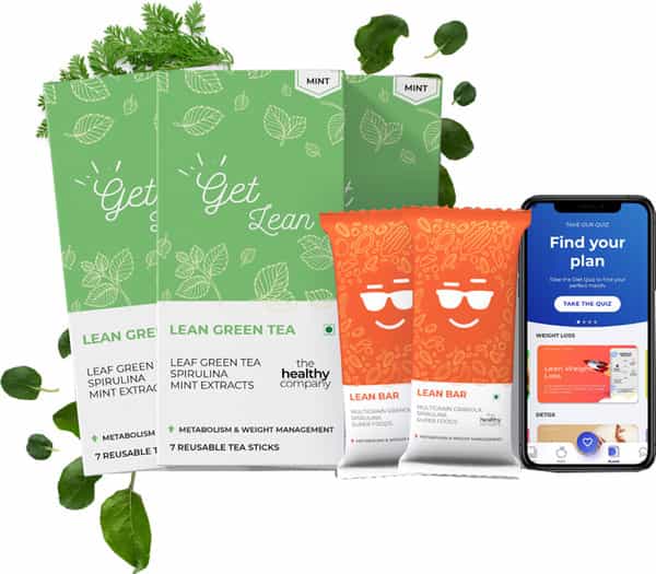 The Healthy Company One Month Weight Loss- 28 Lean Bar + 28 Natural Green Tea Sticks(Peach Flavour)