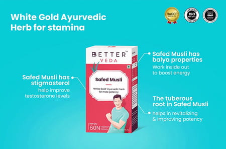 Bbetter Safed Musli 60 Veg Tablets