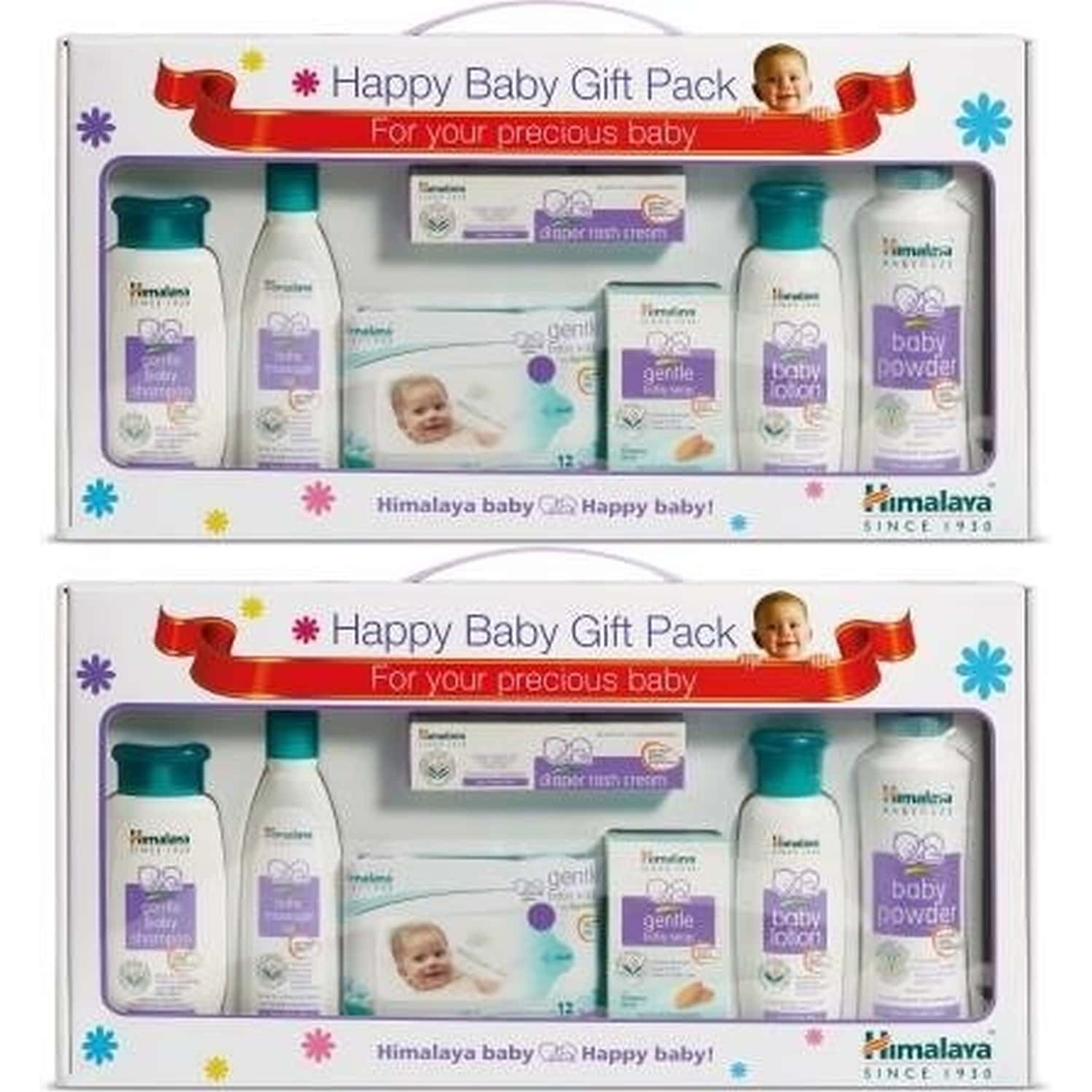 Himalaya Happy Baby Gift Pack ( 7 In 1) (Blue) X Pack 2 (Blue)
