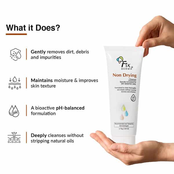 Fixderma Non Drying Ph 5.5 Cleanser 75Gm