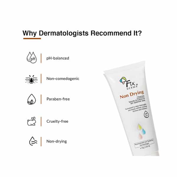 Fixderma Non Drying Ph 5.5 Cleanser 75Gm