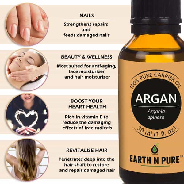 Earth N Pure Argan Oil 100% Natural Pure And Therapeutic Grade Hair Oil (30 Ml)