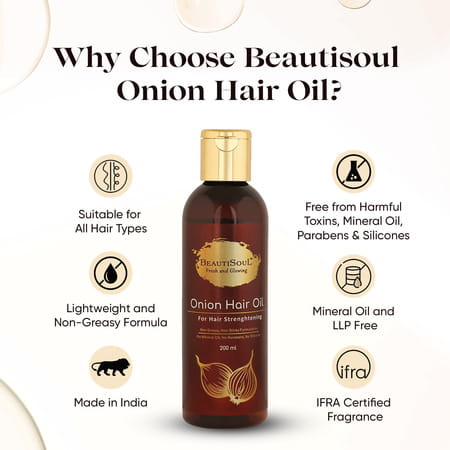 Beautisoul Onion Hair Oil For Hair Strengthening | Hair Fall Control Oil For Women (200 Ml X 2)
