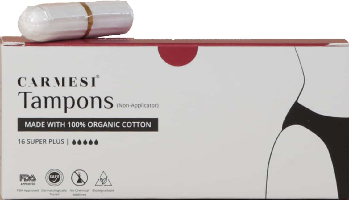 Carmesi 100% Organic Cotton Super Plus Tampons - 16