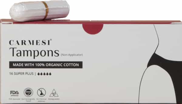 Carmesi 100% Organic Cotton Super Plus Tampons - 16