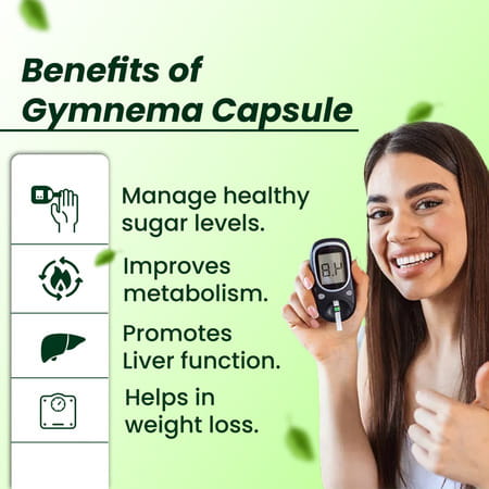 Cipzer Gymnema Capsule |Helps To Maintain Blood Sugar Levels And Reduces Inflammation-60 Capsule