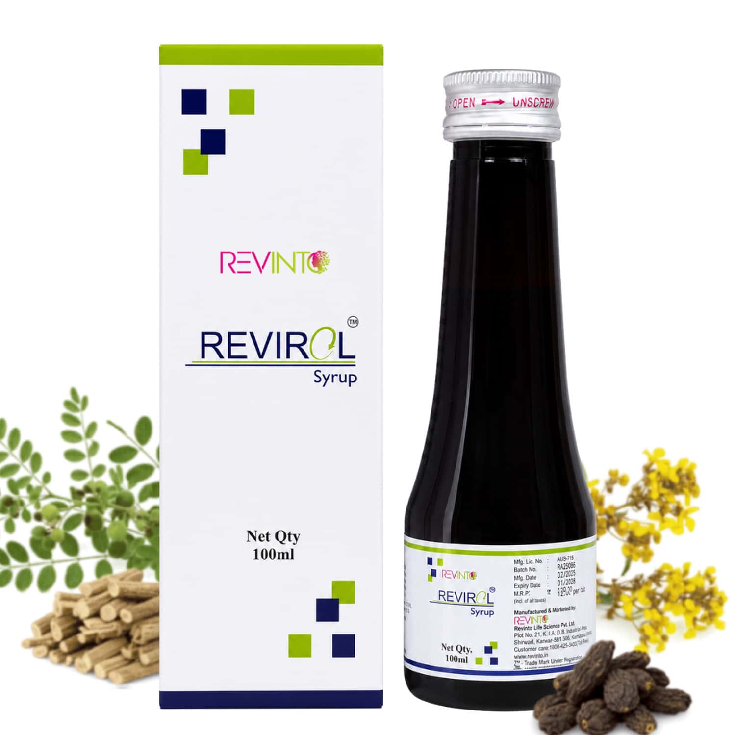 Revinto Revirol Syrup | Ayurvedic Respiratory Relief |100ml